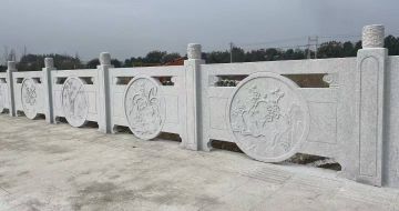 河南芝麻白河道栏杆 石材栏杆