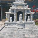 河南芝麻白中国黑石材套墓 花岗岩墓碑