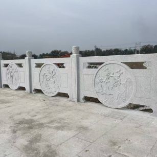 河南芝麻白河道栏杆 石材栏杆