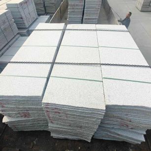 河南芝麻白毛板，石材毛板