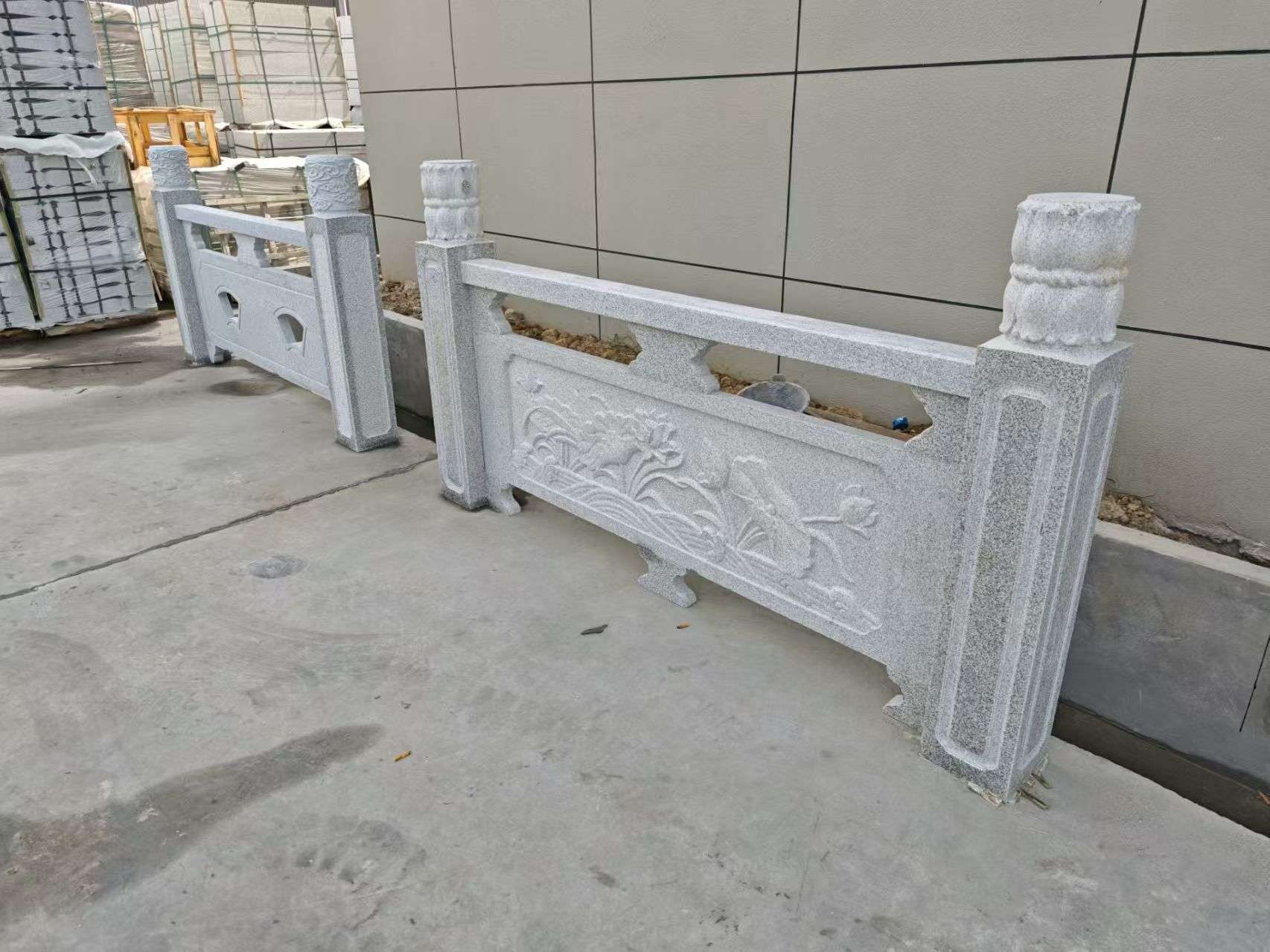 河南芝麻白河道栏杆 石材栏杆