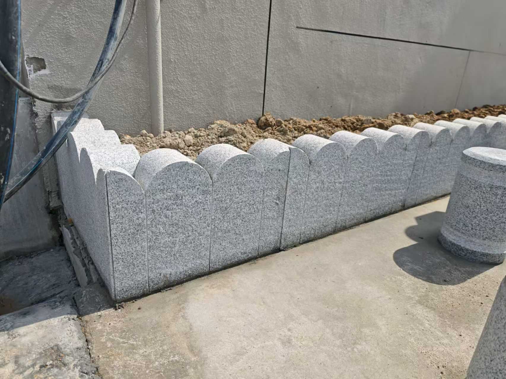 河南芝麻白花边石  围边石