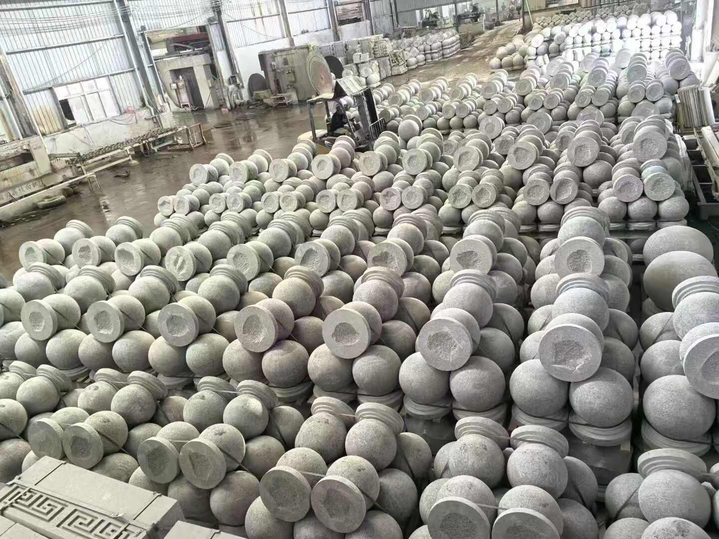 河南芝麻白圆球 石球 挡车球